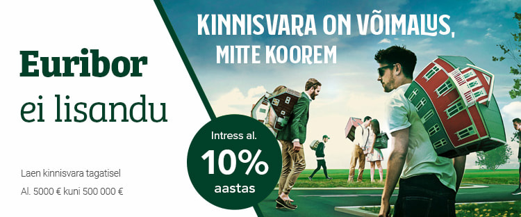 Hüpoteeklaen alates 10% aastas