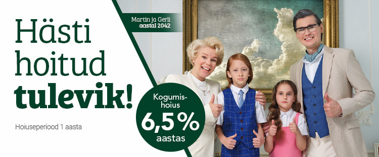 Tähtajalise hoiuse intress 7,5% perioodiga 2 aastat