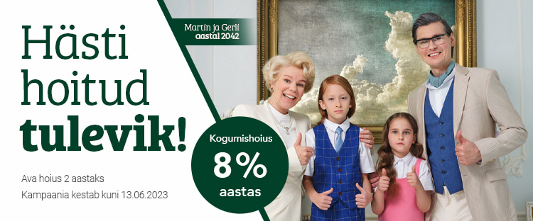 Tähtajalise hoiuse intress 7,5% perioodiga 2 aastat