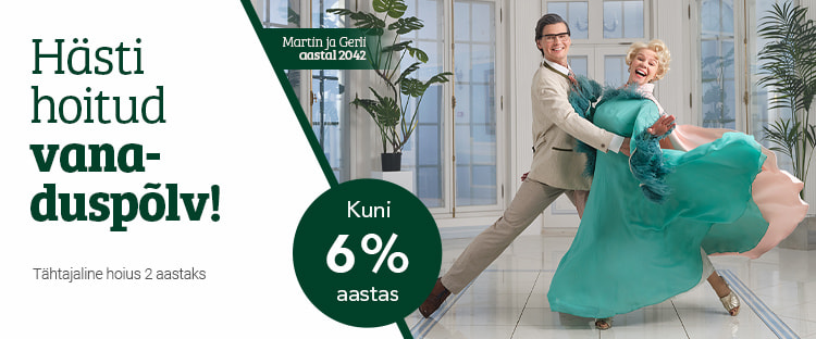 Tähtajalise hoiuse intress 7,5% perioodiga 2 aastat